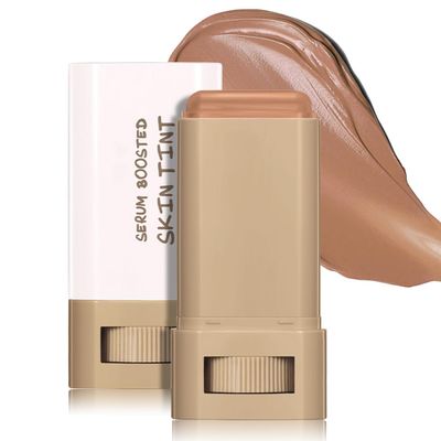 6 Colors Foundation Stick Beauty Balm Serum Boosted Skin Tint, Long-Lasting Coverage, Tinted Moisturizer For Face, Portabl Moisturizing Essence Contour Stick Foundation Beauty Balm (#06)