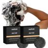 OLANTA TRADE SOLUTION Reduces Hair Greying - Herbal Black Hair Soap for Radiant Hair Shine, Smooth Finish and Deep Cleansing with Ginseng and Bamboo Charcoal Extract - 2 pcs view 4