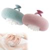 2Pcs Body Scrubber Exfoliator Sunflower Bath Ball, Ultra Soft Sponge Cleaning Brush for Men and Women, Bath Sponge with Handheld Ring (Green+Purple) view 1