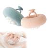 2Pcs Body Scrubber Exfoliator Sunflower Bath Ball, Ultra Soft Sponge Cleaning Brush for Men and Women, Bath Sponge with Handheld Ring (Green+Apricot) view 1