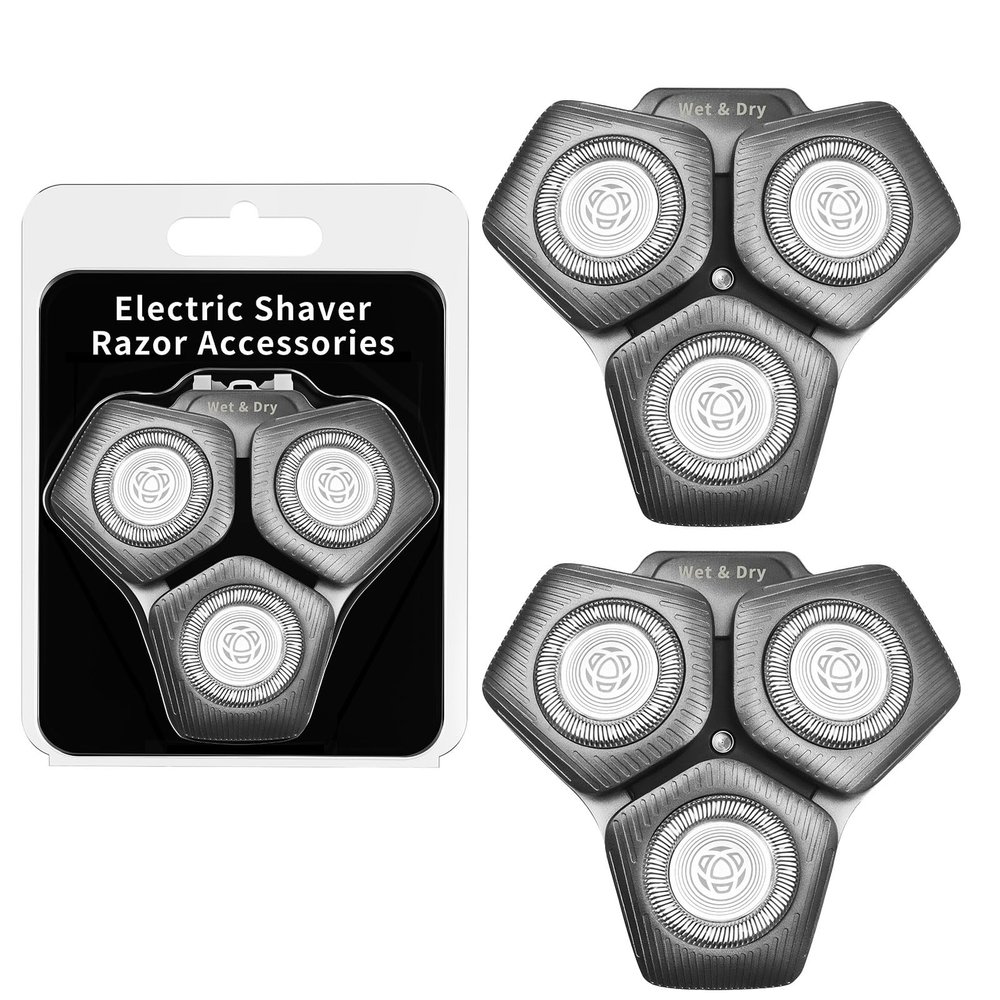 2 Pack SH71/50 Shaving Heads Compatible with Phili*s Shavers Series S5000 (S5XXX),S7000 (S7XXX) (grey)