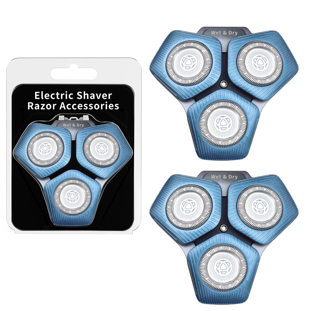 2 Pack SH71/50 Shaving Heads Compatible with Phili*s Shavers Series S5000 (S5XXX),S7000 (S7XXX) (BLUE)