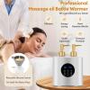 Massage Oil Warmer Heater with 4 Massage Oil Bottles and 2 Funnels,Adjustable Temp (86149F)&Timer (0.524H) Lotion Warmer,Dual Bottle Heated Oil Dispenser for Spa, Salon & Home Use(Silver) view 4