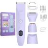 3 in 1 Electric Body Hair Trimmer for Men, 2025new Unisex Body hairTrimmer, IPX6 Waterproof Wet/Dry Groomer with Ceramic Blades, LED Display, for Groin, Face, Beard, Nose (Purple) view 1
