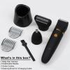 3 in 1 Electric Body Hair Trimmer for Men, 2025new Unisex Body hairTrimmer, IPX6 Waterproof Wet/Dry Groomer with Ceramic Blades, LED Display, for Groin, Face, Beard, Nose (Purple) view 4