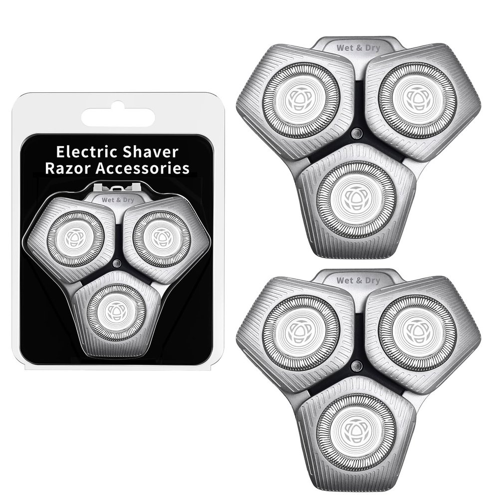 2 Pack SH71/50 Shaving Heads Compatible with Phili*s Shavers Series S5000 (S5XXX),S7000 (S7XXX) (Silver)