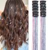 Hair Tinsel Pack of 12 Pcs Clip in Hair Tinsel Colorful Glitter Tinsel Hair Extensions Tinsel Fairy Hair Party Dazzle Hair Accessories Strands Kit for Women(24 Inch,Colorful#) view 1