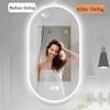 24V Full-Power Bathroom Vanity Mirror with Lights for Wall - Frameless Fogless Pill-Shaped Lighted Glass Mirror for Makeup and Shaving(Vertical,70x90cm) view 3