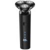 Black Electric Razor for Men with 3-Blade Rotary System, Touch Switch, LED Display, Travel Lock view 1