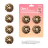FRASAM 4-Pack Facial Rose Gold Gen 3 Replacement Heads for Flawless Hair Remover Generation 3, 18K Gold Double Blades view 1