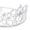 DECHOUS Rhinestones Princess Tiaras: Women Sparkling Crown With Combs - Zinc Alloy Wedding Bridal Hair Accessories For Birthdays & Performances view 3