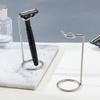 AHANDMAKER 2 Pack Stainless Steel Safety Razor Stand for Razors and Brushes 2x4.8in Heavy Duty Razor Holder Shaving Brush Organizer for Bathroom Travel Fathers Day Christmas Gifts Accessories view 4