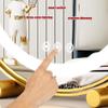 360Rotation Makeup Mirror, HD Vanity Mirror with Lights, Smart Touch Control, 3 Colors Dimmable, Metal e(50 * 57CM/19.7 * 22.4IN) (d 14.2" L x 11.8" W) view 3