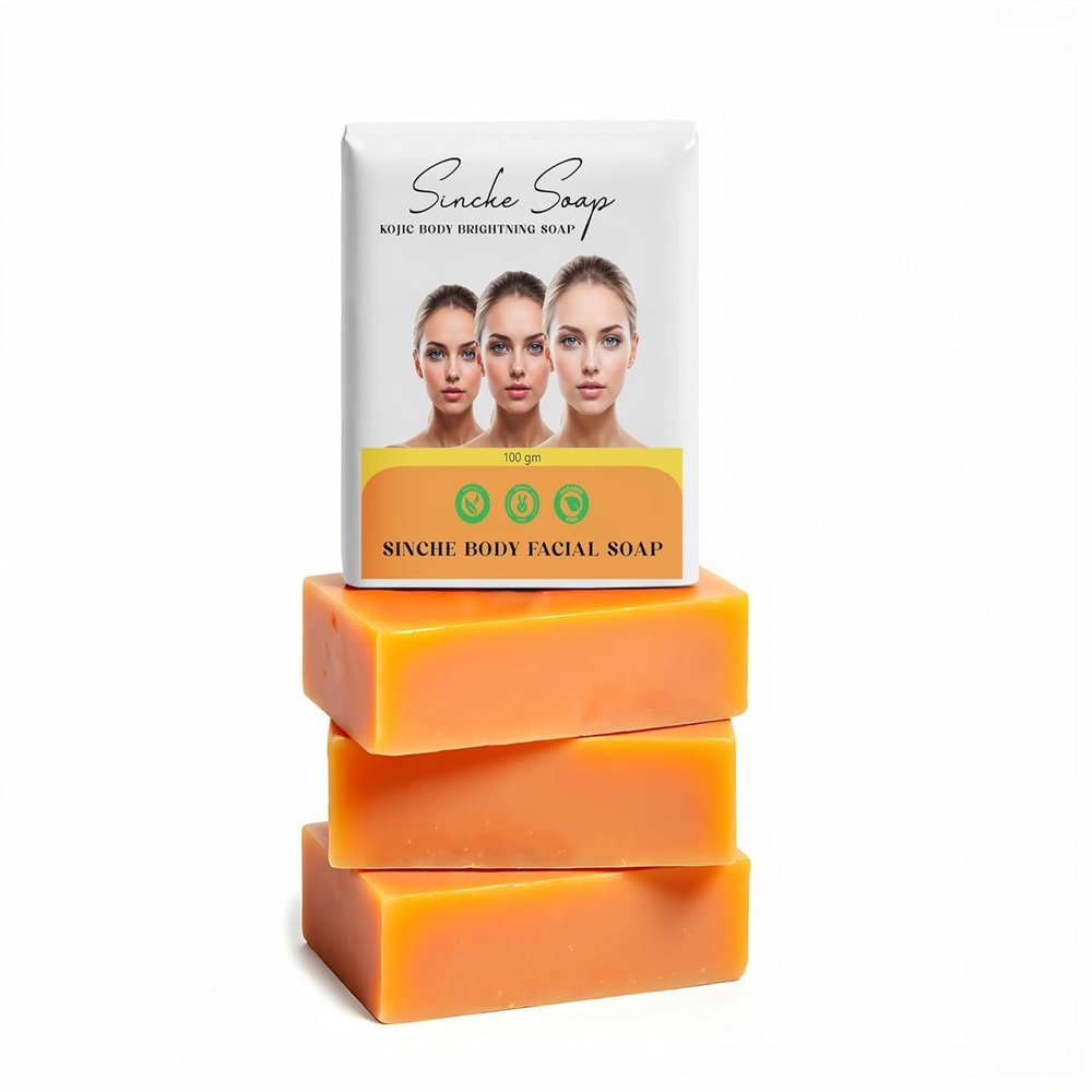 3 PACK Sin..che Body Facial Soap, Skincare sinche body Brightning soap, Natural & Nourishing 100 Grams Gentle Cleanse & Moisturize with Herbal Extracts Suitable for All Skin Types Each