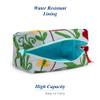 Huar Travel Makeup Bag- Large Capacity Cosmetic Bags for Women - Water Resistance Lining Portable Pouch & Open Toiletry Bag - Perfect Girls Makeup Organizer for Travel Essentials (Sky Blue) view 3