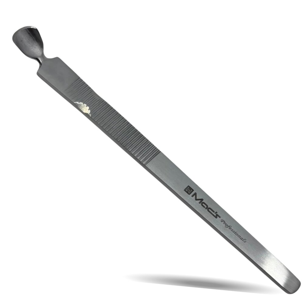 Cuticle Pusher A10  Pointed Knife & Flat End Stainless Steel Nail Care Tool  Professional Cuticle Remover, Nail Scraper & Cleaner  Dual End Manicure & Pedicure Tool for Salon & Home (A11)