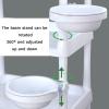 2 Tier Beauty Tool Trolley,Mobile Clinic Storage Cart,with Drawer and Liftable Trash Can, for Clinic Salon Office(White) view 4