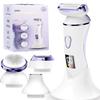 4 in 1 Electric Shaver for Women with Facial Brush, Electric Razor for Legs Underarm Pubic Hair, Bikini Trimmer IPX7 Portable Body Hair Removal, Wet & Dry Use, Rechargeable Grooming Kit, Light Purple view 1
