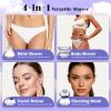 4 in 1 Electric Shaver for Women with Facial Brush, Electric Razor for Legs Underarm Pubic Hair, Bikini Trimmer IPX7 Portable Body Hair Removal, Wet & Dry Use, Rechargeable Grooming Kit, Light Purple view 2