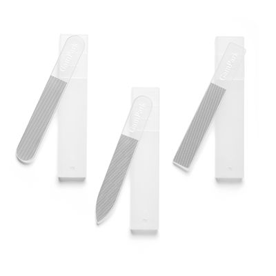 3PCS Glass Nail Files for Natural Nails - Reusable High-Quality Glass Nail File with Fine Abrasive Particles, Trims Shines and Buffs Nails, Safe Nail-Friendly Physical Polishing