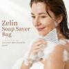 zelin Soap Bags, 2 Pack Exfoliating bar soap pouch with Double Layer Premium Fabric, Soap saver bag for Foaming and Skin Cleansing (Pearl White And Ink Black) view 2