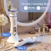 4 in 1 Electric Shaver for Women with Facial Brush, Electric Razor for Legs Underarm Pubic Hair, Bikini Trimmer IPX7 Portable Body Hair Removal, Wet & Dry Use, Rechargeable Grooming Kit, Light Blue view 4