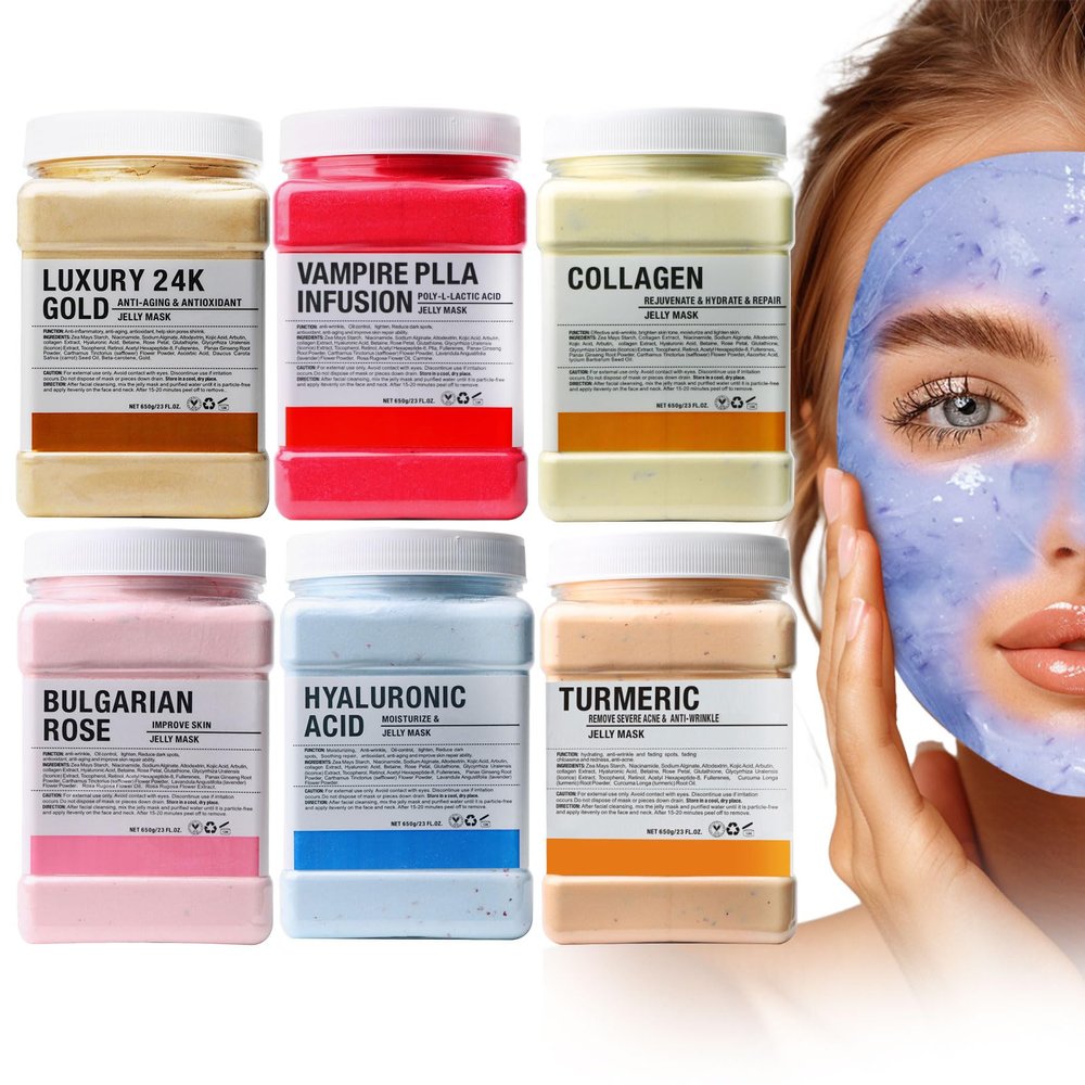 Nielies Hydro Jelly Masks for Facials, Jelly Mask Powder, Esthemax Hydro Jelly Mask, Moisturizing& Hydrating 23 Fl Oz (6 Packs)