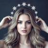 guduling 2 Pcs Star Crown,Star Headband,2 Color Sun Crown,Glitter Bridal Hair Band Headpiece Accessories for Women Bridal Wedding Costume Cosplay Accessories(Gold,Silver) view 4