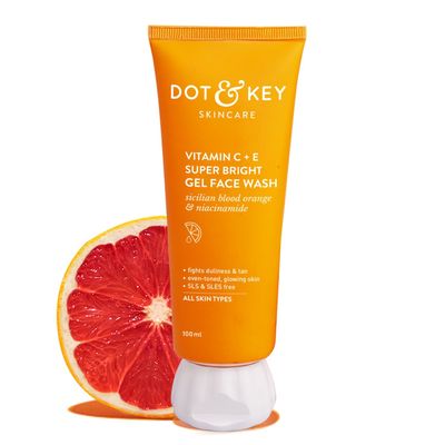 Dott and Keey Vitamin C + E Super Bright Gel Face Wash for Glowing Skin, All Skin Types, Triple Vitamin C Formula, 100 ml