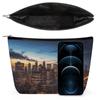 New York City Scenery Makeup Bag for Women Travel - Waterproof Leather Cosmetic Bag Mini Cosmetic Organizer Pouch with Zipper, Portable Toiletry Bag for Purse, Gifts view 3