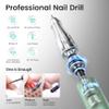 L'UGX Professional Nail Drill, 30000RPM Brushless Nail Drill Machine, Cordless Rechargeable Electric Nail File for Acrylic Nails Gel Polishing, Low Noise Low Vibration, 7Pcs Drill Bits, Diamond Green view 2