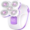 Electric Razors for Women, Rechargeable Rotary Painless Shaver for Legs Bikini Facial Hair Removal, Body Wet/Dry Razor Water Resistant Grooming Kit, Cordless Womens Trimmer for Lady GroomingPurple view 1