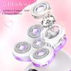 Electric Razors for Women, Rechargeable Rotary Painless Shaver for Legs Bikini Facial Hair Removal, Body Wet/Dry Razor Water Resistant Grooming Kit, Cordless Womens Trimmer for Lady GroomingPurple view 2
