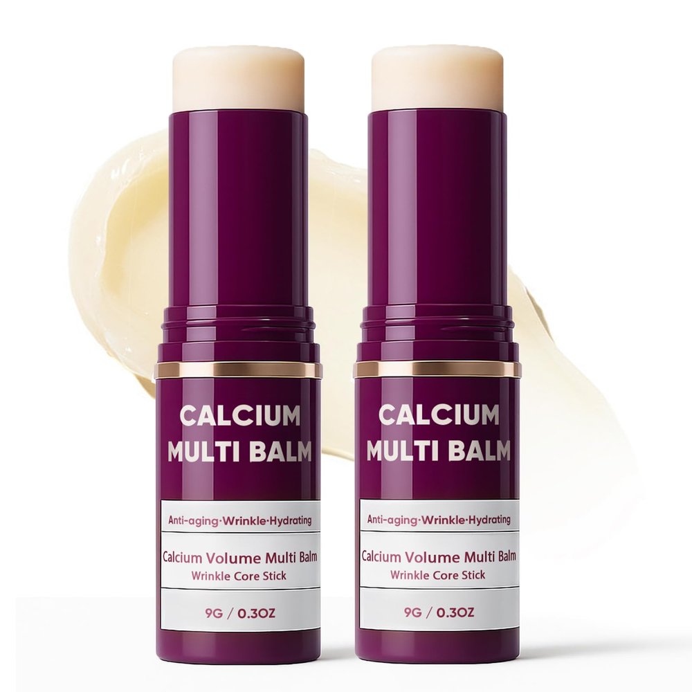 Awjsde Calcium Multi Balm, Calcium Volume Multi Balm, Wrinkle Core Stick, Korean Collagen Moisturing Stick, Anti-aging, Hydrating, Reduce fine lines, Suitable for Eyes, Neck, Face