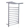 Electric Heated Towel Rack with Top Shelf 304 Stainless Steel Drying Rack, Bathroom Toilet Wall Mounted Heated Towel Rail Radiator (Hardwired) view 1