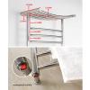 Electric Heated Towel Rack with Top Shelf 304 Stainless Steel Drying Rack, Bathroom Toilet Wall Mounted Heated Towel Rail Radiator (Hardwired) view 3
