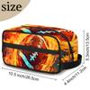 Foerrkelg Sport Fire Ball Theme Travel Toiletry Bag for Men American Football Hanging Kit - Waterproof Shaving Bag Bathroom Bags Wash Bag for Toiletries Accessories view 2