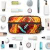 Foerrkelg Sport Fire Ball Theme Travel Toiletry Bag for Men American Football Hanging Kit - Waterproof Shaving Bag Bathroom Bags Wash Bag for Toiletries Accessories view 4