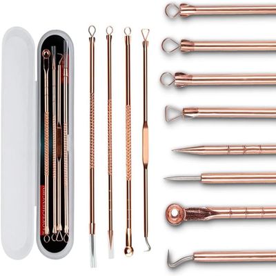 Blackhead Remover Pimple Comedone Extractor Tool Best Acne Removal Kit - Treatment for Blemish, Whitehead Popping, Zit Removing for Risk Free Nose Face Skin with Case (Pack of 1)