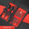 10-Piece Nail Clippers Set with Travel Case  Black Manicure & Pedicure Kit with Cuticle Tools for Professional Grooming view 2