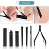 10-Piece Nail Clippers Set with Travel Case  Black Manicure & Pedicure Kit with Cuticle Tools for Professional Grooming view 4