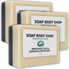 2-Pack Bentonite Clay & Activated Charcoal Detox Soap Bars  Handmade Face & Body Soap with Lavender & Eucalyptus Essential Oils and Grapeseed Oil  Gentle Cleansing & Refreshing, 4 oz Each (3-Pack) view 1