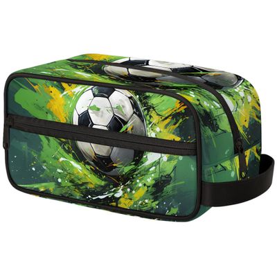 Foerrkelg Camouflage Sports Travel Toiletry Bag for Men Soccer Hanging Kit - Waterproof Shaving Bag Bathroom Bags Wash Bag for Toiletries Accessories