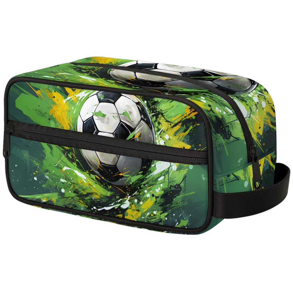 Foerrkelg Camouflage Sports Travel Toiletry Bag for Men Soccer Hanging Kit - Waterproof Shaving Bag Bathroom Bags Wash Bag for Toiletries Accessories