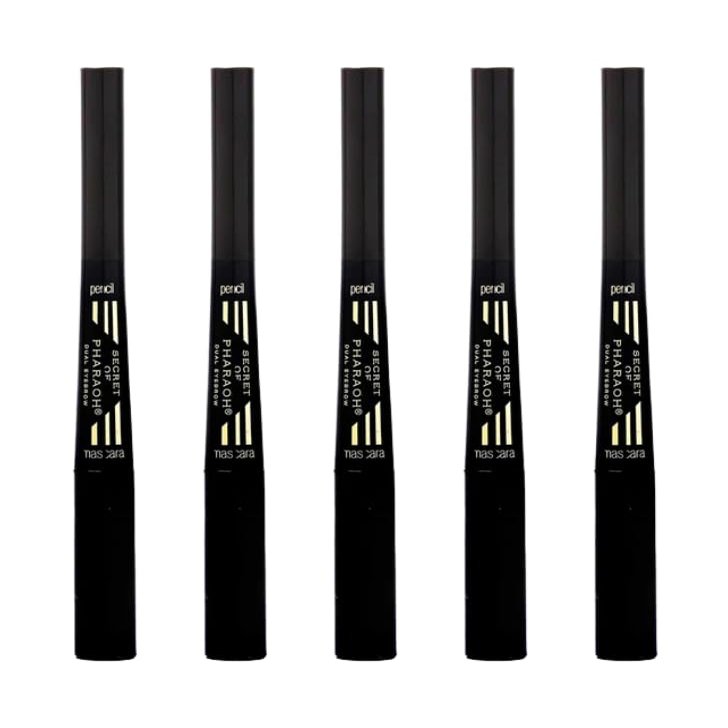 Eyebrow Pencils For Women 5x Secret Of Pharaoh Dual Eyebrow Pencil and Mascara by EBIN NEW YORK Bundle  Angled Tip for Precision, Long-Lasting, Defines and Sets Brows  Gift Set (5 Items)