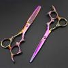 6 Inch Dragon Hair Scissors Set - Professional Hairdressing Shears with Thinning Notch view 1