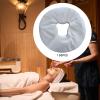 100 Face Cradle Covers Disposable Headrest Covers for Massage Chairs White Non-Woven for Beauty Salons Spas Hotels- Round 29.5x29.5cm view 2