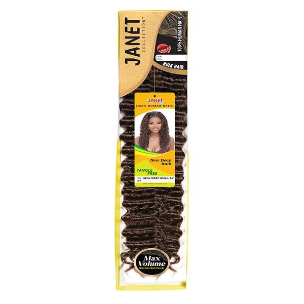 JANET DEEP WAVE BULK HAIR 100% Human Hair (4, 22")