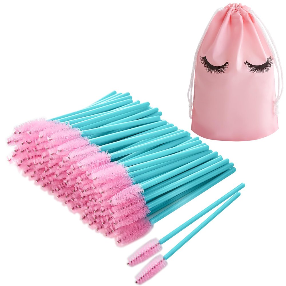 301Pcs Eyelash Mascara Brushes Disposable Lash Spoolies with Case Crystal Mascara Wands Makeup Kits for Eyelash Extensions and Eyebrow Extension Tool