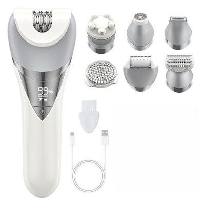 Epilator for Women, 7 in 1 Hair Removal Epilator, Electric Shaver for Women, Facial Brush, Face Massage and Body Exfoliator, IPX6 Waterproof Lady Razor for Whole body.